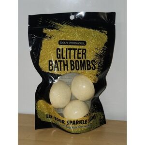 Glitter Bath Bombs~3 Pack~5.3 oz (150g) Fizzy Bath Bombs~Sparkle~Bath Treasures